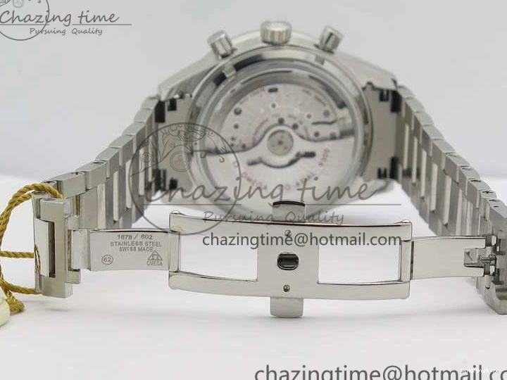 0218 Speedmaster ’57 Co-Axial OMF 1:1 Best Edition White Dial RG Markers On SS Bracelet A WellDesigned 8144